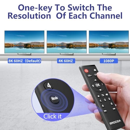 3Port HDMI 2.1 Switch 8K 4K 120Hz/HDCP2.3/MF Remote/iOS App/ARC, Auto Switch OnOff/eARC/Allm/Vrr/CEC/HDR10+/Dolby Vision. 3 in 1 Out 60Hz Splitter Switcher selector hub Adapter for Multi Port - Thumbnail 5