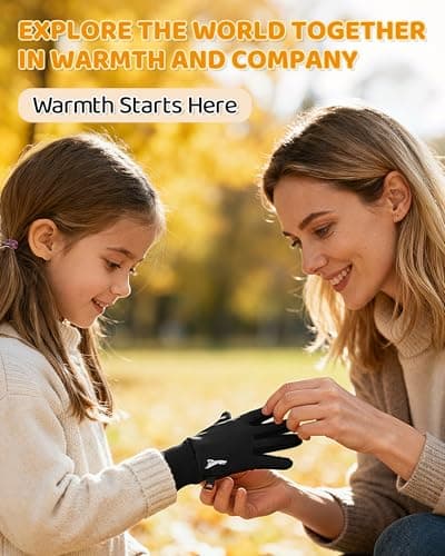 YANIKY Kids Winter Gloves Boys Girls,Anti-Slip Touchscreen Thermal Gloves for Running Cycling Outdoor Activities,Ages 4-12 - Thumbnail 6