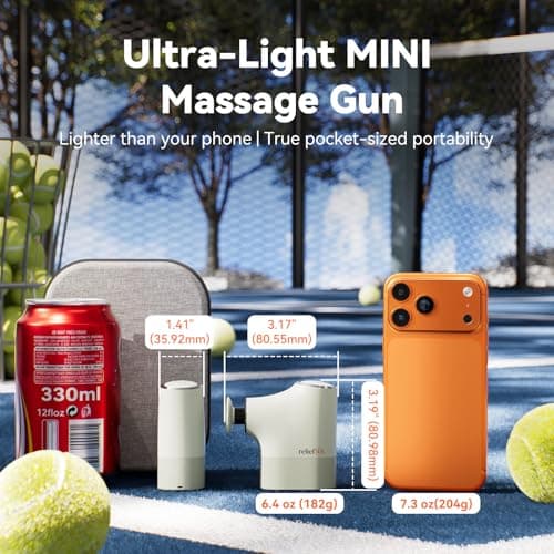 ReliefRX 0.4lb Portable Mini Massage Gun, On-the-Go Quiet Pocket Massage - Thumbnail 2
