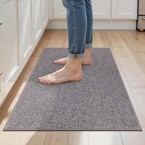 Ileading Non Slip Kitchen Rug, Waterproof Anti Fatigue Cushioned Floor Mat for Kitchen, Durable Entryway Doormat, Dirt Resistant Small Runner Rug with Rubber Backing 23"x35.5"
