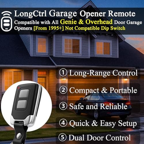 Replacement for Genie & Overhead Door Garage Door Opener Remote G3T-R G3T-BX G3T-A,only Compatible with All Intellicode Genie Overhead Garage Openers from 1995 - Thumbnail 2