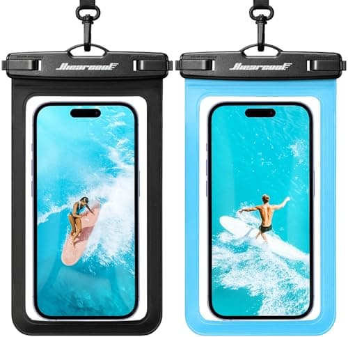 Hiearcool Universal Waterproof Case, Waterproof Phone Pouch Compatible for iPhone 17 16 15 14 13 Pro Max XS Plus Samsung Galaxy S22 Cellphone Up to 8.9", IPX8 Cellphone Beach Bag for Travel - 2 Pack