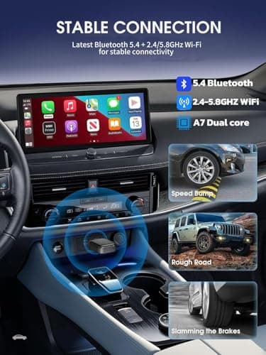 Wireless Carplay Adapter for Apple iPhone: 2025 Upgraded Mini Car Play Dongle Convert Factory Wired to Wireless - Stable Control & No Delay USB Carplay Adapter for Cars from 2016 & iOS 10+ - Thumbnail 6