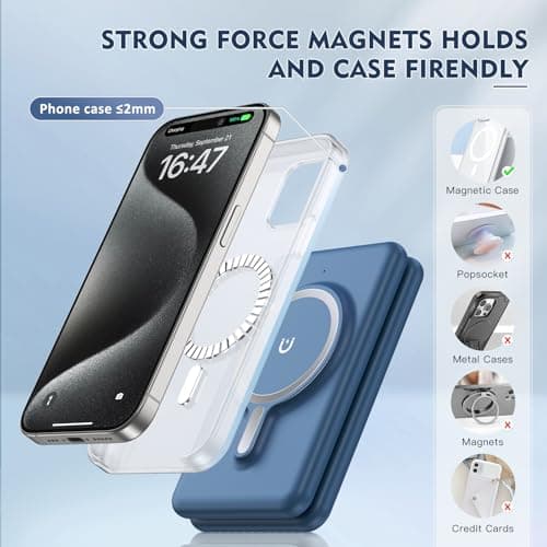 Wireless Charger iPhone - 3 in 1 Charging Station for Apple Devices for iPhone 17 16 15 14 13 12 Pro Max Plus - Foldable Magnetic Charging Pad for Apple Watch Series & Airpods Series - Thumbnail 4