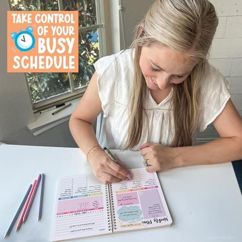 Undated Planner Weekly and Monthly - Spiral Undated Weekly Planner for Kids & Adults, Week Planners Habit Tracker, Goal Planners Notebook for Work, Agenda Planning Notebook - Thumbnail 5