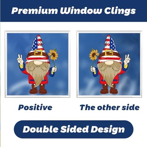 119PCS 4th of July Window Clings for Glass Windows, USA 250th Independence Day Decorations, Patriotic Static Cling Window Stickers Reusable for Home Office Party Decor, Red White Blue Window Decals - Thumbnail 5