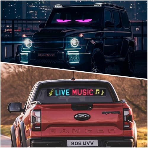 Large Programmable Indoor Windows LED Signs, P10 Resolution LED Sign,Bluetooth APP, for Cars Business Bars Gaming Rooms Restaurants Festivals - Thumbnail 6