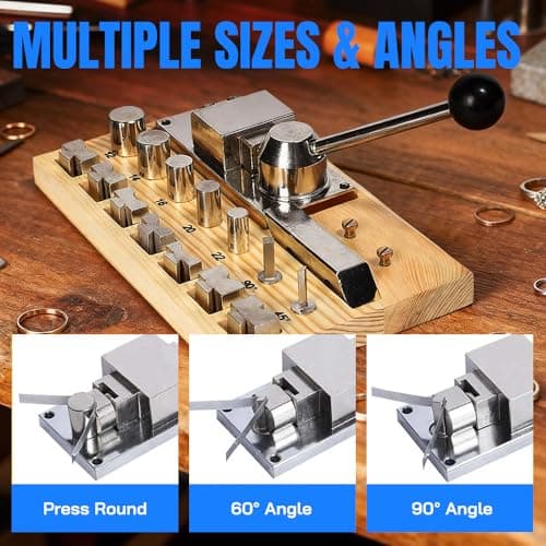 Lakimi Ring Bending Tool - Ring Bender Machine with Metal Dies Ring Making Tool, Ring Measurement Tool, Multi-Functional Jewelry Making Tool B05 - Thumbnail 3