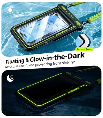Rorhxia [Enjoy Superior Waterproof Freedom] IP68 Waterproof Phone Pouch Double Space Floating Waterproof Phone Case with Lanyard Dry Bag for iPhone 17 Pro Max 16 15 S26 Travel Beach & Water Adventures - Thumbnail 4