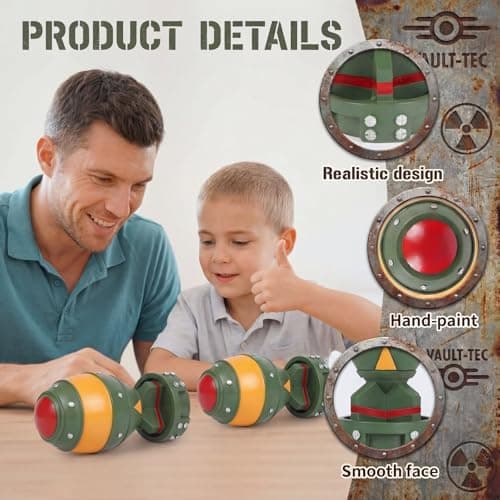 maozyiltle Mini Nuke, Fall Out Merchandise - Nuclear Bomb Statue, Unique Collectible Desk Decor Prop for Fans & Gamers on Valentine's Day, Easter & Birthday(Green) - Thumbnail 5