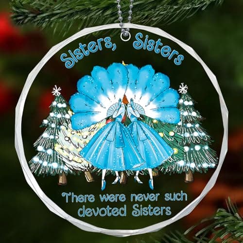 Sister Ornament, White Christmas Sisters Ornament, Ornaments for Christmas Tree, Best Friend Ornaments for Women - Sisters Gifts, Sister Gifts for Women - Image 1