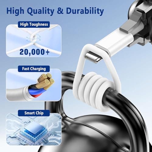 USB C to Lightning Cable 3FT [Apple MFi Certified] iPhone Fast Charger Type C to Lightning Cable for iPhone 14 13 12 11 Pro Max Xr Xs 8 7 6 Plus SE (2Pack) - Thumbnail 5