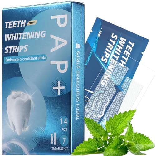 Teeth Whitening Strips - 14 Whitening Strips for Teeth Sensitive, Professional, Fast Remove Smoking, Coffee, Wine Stains, Teeth Whitening Kit Pack of 7 Non-Slip Strips Treatments - Image 1