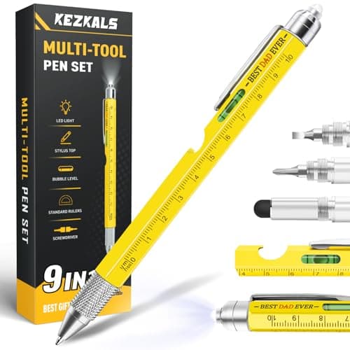 KEZKALS Gifts for Dad, 9 in 1 Multitool Pen Mens Gifts, Dad Gifts for Fathers Day, Birthday Gifts for Men Dad Grandpa Husband, Personalized Father's Day Gifts for Dad Who Have Everything, Cool Gadgets
