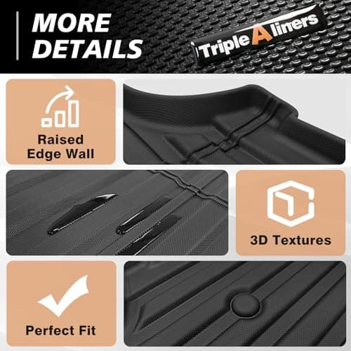 Heavy Duty TPE Truck Bed Mat for 2022-2025 Toyota Tundra, 6.5FT, All Weather Protection, TripleAliners - Thumbnail 4