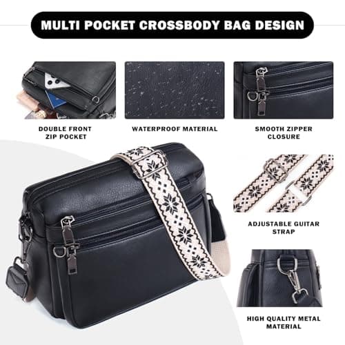 ATERITSSI Crossbody Purses for Women Trendy,Vegan Leather Crossbody Bags,Cell Phone Camera Shoulder Handbags with Card Slots - Thumbnail 6