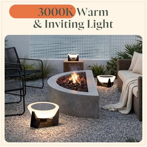 VZVI Solar Lanterns Outdoor, 3000K LED Medium Solar Floor Lamp Waterproof with IP54, Dusk to Dawn Outdoor Floor Lamp, E26 Lantern for Porch, Modern Dimmable Lantern for Patio Deck Yard, Garden Lights - Thumbnail 6