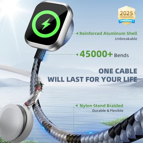 Jogrytece Multi Charging Cable, 5FT 2Packs 3 in 2 Chargers for Multiple Devices, Travel Essentials USB A&C/Type-C/IP Cord Compatible with iWatch/iPhone 17-11/Car - Thumbnail 4