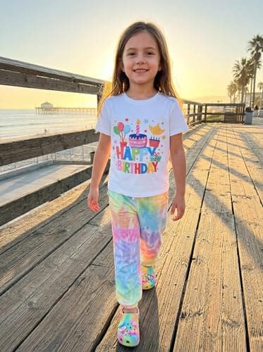 Birthday Girl Shirt for Girls Cute Graphic Tee Short Sleeve Casual Top for Kids Age 5-14 Birthday Party Outfit - Thumbnail 4