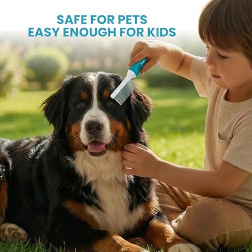 Poodle Grooming Comb - Metal Dematting Comb with Long & Short Stainless Steel Teeth for Removing Matted Hair & Knots, Safe and Gentle for Dogs & Cats - Thumbnail 5