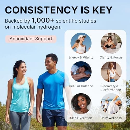 Molecular Hydrogen (H2) Tablets with 120mg Magnesium – 16 PPM Hydrogen Water Tablets for Water, Advanced Hydrogen Technology, Antioxidant Support, Natural Raspberry Flavor, 30 Tablets - Thumbnail 5