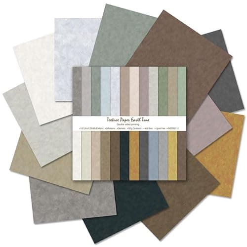 Scrapbook Paper, 12x12 Double Sided Patterned Papers, 24 Sheets Pattern Paper for Card Making, DIY Photo Album Decor (Earth) - Image 1