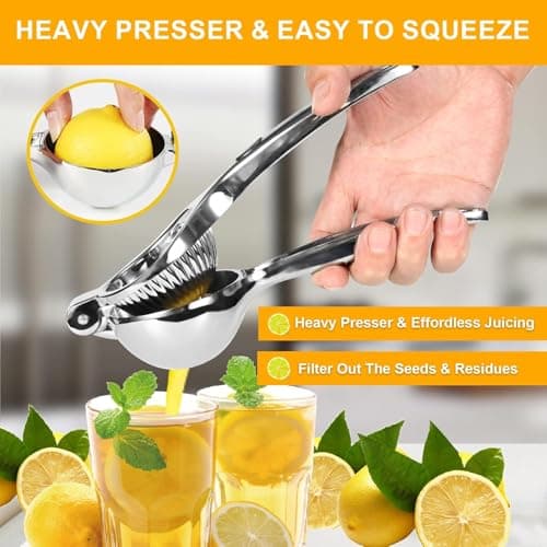 LSLCQW Lemon Squeezer Stainless Steel Large Manual Citrus Press Juicer | Heavy Duty, Solid Metal, Squeezer Bowl, Lime Squeezer - Thumbnail 6