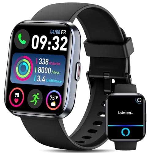 Smart Watch for Men, Mens Smart Watches for Android/iPhone/Samsung, Make/Answer Call & Alexa, Smartwatch with Heart Rate/Sleep/SpO2/Stress Monitor, 100+ Sport Modes Waterproof Fitness Tracker-Black - Image 1