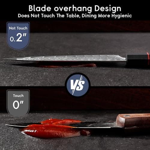 5.5-Inch Japanese Chef Knife - Razor Sharp Damascus Small Kitchen Knife, AUS-10 Steel for Paring Knife with G10 Handle - Thumbnail 2