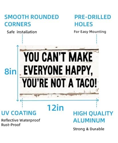 Carastora Vintage Metal Sign – Humorous Wall Decor for Kitchen, Bar, Café or Office, Retro Style Home Decoration, 8 x 12 Inches - Thumbnail 6