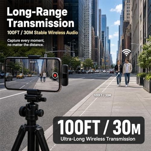 Wireless Lavalier Microphone for iPhone Android, 2 Pack Lapel Mic for Content Creators, Clip-On Mini Mic for Phone Video Recording, Vlogging, YouTube, TikTok, Live Stream, Noise Reduction, Plug & Play - Thumbnail 5