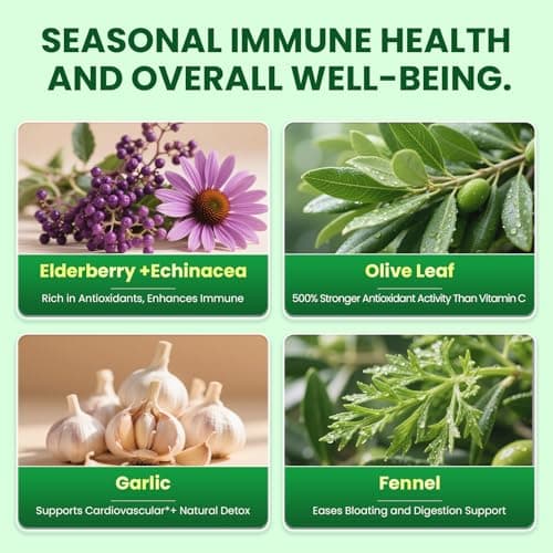 2PCS Oil of Oregano with Black Seed Oil - Oregano Oil Capsules Organic | Moringa, Garlic, Olive, Elderberry, Echinacea, Fennel - 95% High Carvacrol Oregano for Immune, Digestive Support - 300 Capsules - Thumbnail 6