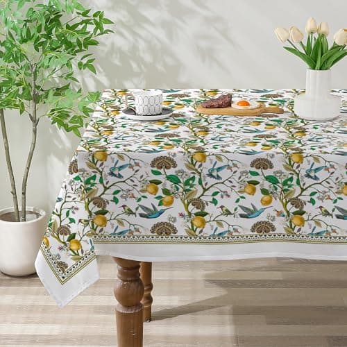 cusugbaso Spring Tablecloth 60x120 for Recatangle Table - Spring Decorations for Home - Holiday French Country Floral Table Cloth Farmhouse Decor for Home, Party - Image 1