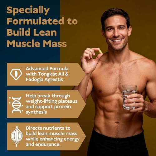 Vita Spark Turkesterone Muscle Leaner - 20:1 Extract 16,000mg with Tongkat Ali & Fadogia Agrestis, High Potency Men's Supplement for Performance, Energy, Vitality, Stamina & Strength |120 Capsules - Thumbnail 4