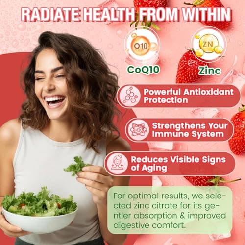 NATURE TARGET CoQ10 Gummies 200mg – High Absorption Coenzyme Q10 Supplements for Heart, Energy & Antioxidant with PQQ，Zinc & Ashwagandha, Strawberry Flavor, 90 Count - Thumbnail 5