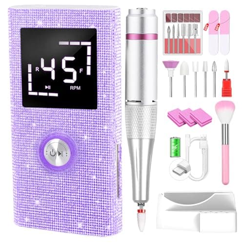 CozyZen Cordless Electric Nail Drill, 45000 RPM Rechargeable Diamond E-File, Portable & Low Noise for Acrylic/Gel Nails, Manicure & Pedicure - Professional & Home Use - Image 1