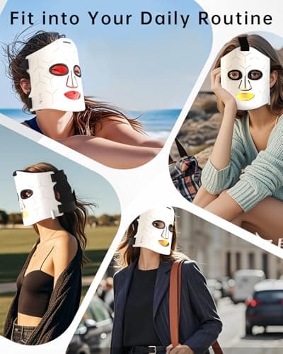 Infrared Red Light Therapy Mask: High Power for Glowing Skin – Ultra-Thin 1.8mm 4.6oz, 830nm 633nm 590nm, Red light therapy for face Luxury Gift - Thumbnail 6
