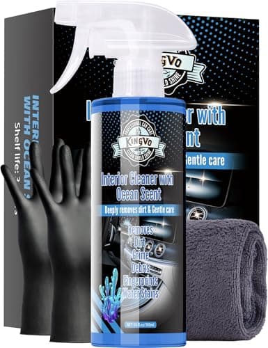 Car Interior Cleaner Spray, Multipurpose Leather Seat Cleaner Upholstery Car Cleaning Kit Auto Dashboard Vinyl Detailing Supplies Kit,Ocean Scent - Image 1