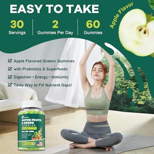 Femmetra 61-in-1 Supergreens Daily Gummies for Women and Men - Thumbnail 5