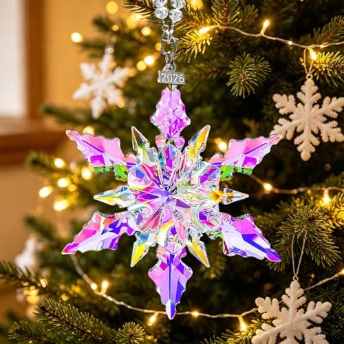 Annual Edition Christmas Ornaments 2026, Crystal Glass Snowflakes Ornaments - Thumbnail 5