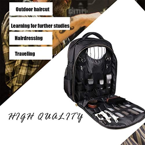 NADAENMF Barber Supplies Bag Organizer for Clippers and Supplies, Portable Clipper Bags and Cases for Men, Cosmetology Bag Hairstylist Clipper Backpack for Barber Accessories Essentials Stuff - Thumbnail 3