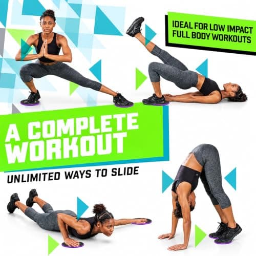 Elite Sportz Core Sliders For Working Out | Dual Sided Home Core Workout Equipment For Carpet & Hardwood Floors | Gliders for Exercising - Travel Workout Equipment For Athlete - Fitness Sliders - Thumbnail 6