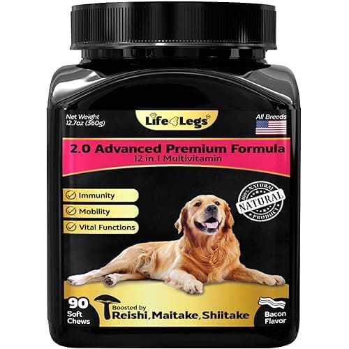Soft Chews Dog Vitamins & Supplements - Dog Multivitamin - Hemp Oil Glucosamine Chondroitin Hip and Joint Support Health, Skin & Coat, Digestion & Immune Booster, Heart, Probiotics - Image 1