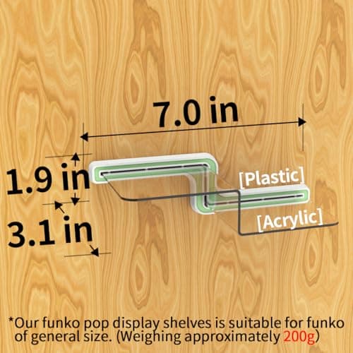 YODAR 5 Pack Clear Acrylic Organizers Shelves for Funko Pop Figures, Invisible Riser Display Shelf for Wall Storage Decor, Floating Display Ledge for Figures Stand Collection, Shining at night - Thumbnail 4