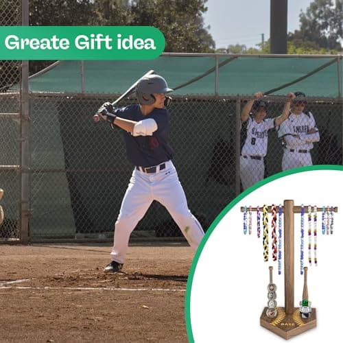 Taprion Wooden Baseball Softball Drip Ring Holder,Championship Ring Display Stand,Organizer for Sports Rings Softball Memorabilia-Baseball Accessories Gifts(Wood Brown) - Thumbnail 6