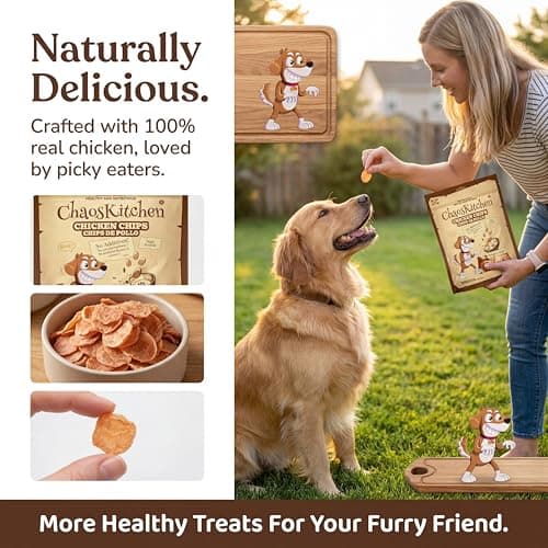 Dehydrated Chicken Round Dog Treats, Grain-Free High Protein Dog Chips for Training, Healthy Dry Snacks for Small Medium Large Dogs, Puppy & Senior Friendly, Natural Real Chicken, 16 oz (1 lb / 454 g) - Thumbnail 6