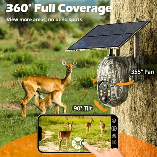 VOOPEAK Cellular Trail Camera, 4G LTE Cellular Security Camera Wireless Outdoor with 360° Live Streaming, 2.5K Game Camera with Solar Powered for Hunting, Wildlife, No WiFi, Motion Activated, 2 Pack - Thumbnail 5