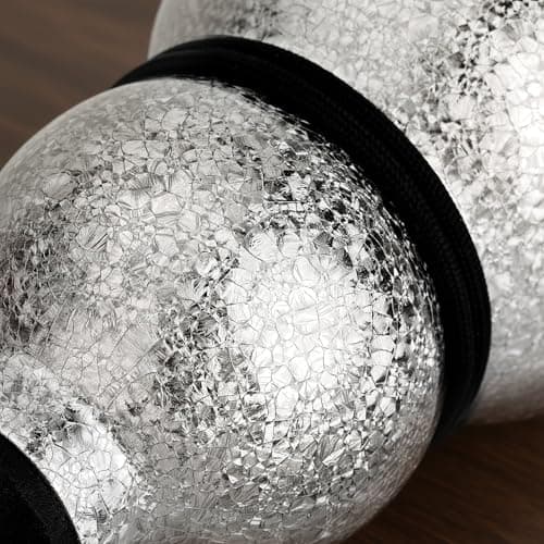 18 oz Insulated Gourd Bottle, Unique Gourd-Shaped Vacuum Insulated Bottle, 316L Stainless Steel Water Bottle with Crackle Finish for Travel, Hiking, Camping & Outdoor (Cracked Silver) - Thumbnail 5
