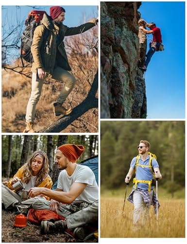 MOURCE Hiking Pants Men Lightweight Quick-Dry - Water Resistant Travel Pants for Men Zipper Pockets, MudKhaki 32L - Thumbnail 6