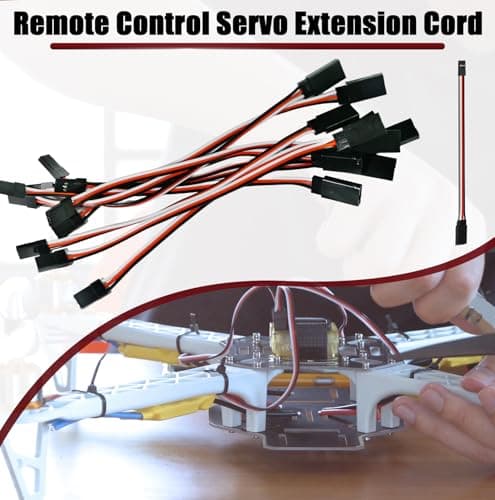 10-Pack 150mm Servo Extension Cable Y Connector 3 Pin Plug Splitters Rc Connector for Jr Futaba Jst Rc Car Quadcopter Airplane (Male to Female Harness) - Thumbnail 6